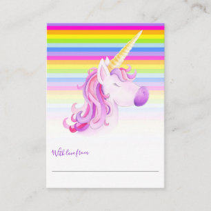 Bebé ducha de unicornio tarjetas de ducha