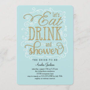 Bebe ducha Ducha Bridal Ducha Invitación Azul