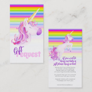 Bebé ducha unicornio libro de arte tarjetas de reg