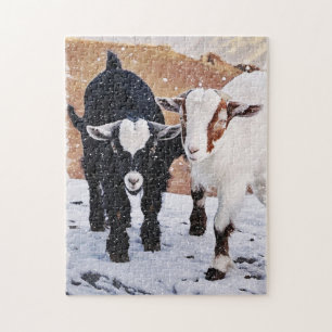 Bebé dulce cabras puzzle