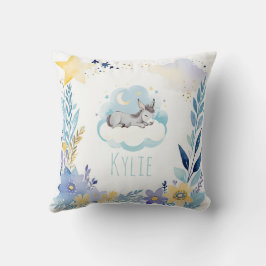 Bebé durmiendo Burro Boho Nombre Almohada de la Gu