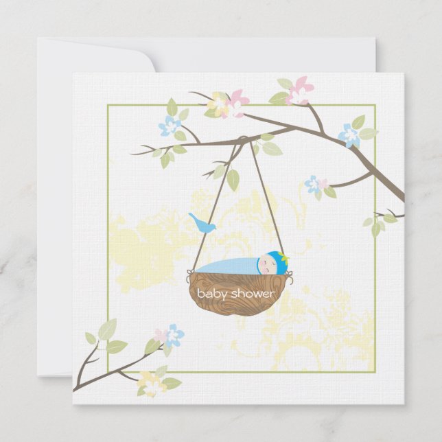 Bebé durmiente - Invitación de Baby Shower (Anverso)