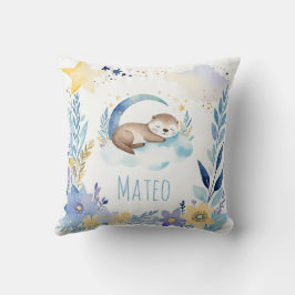 Bebé durmiente Otter Boho Nombre Almohada de Nurse