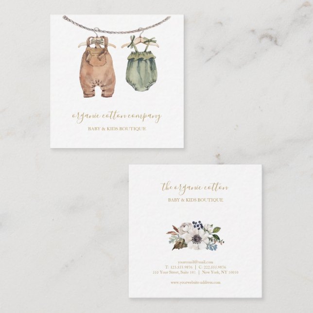 Bebé e hijos Tarjeta de visita de la tienda de rop (Anverso / Reverso)