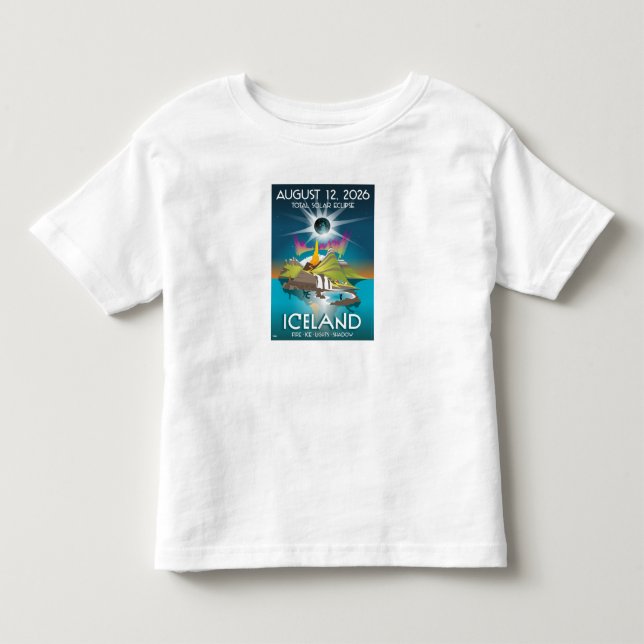 Bebé eclipse total de 2026 en Islandia - camiseta (Anverso)