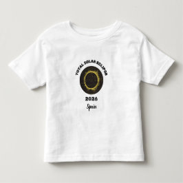 Bebé Eclipse Total de Sol 2026 Camiseta para Niño Peque
