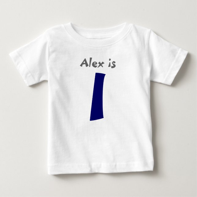 Bebé Edad y nombre Personalizable Primera camiseta de c (Anverso)