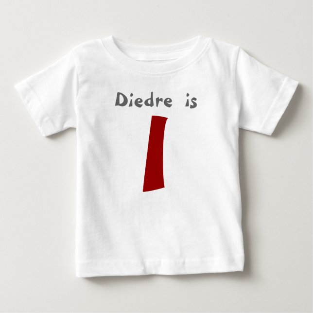 Bebé Edad y nombre Personalizable Primera camiseta de c (Anverso)