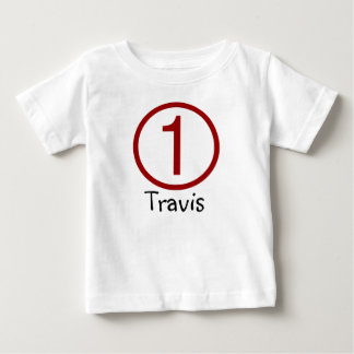 Bebé Edad y nombre Personalizable Primera camiseta de c