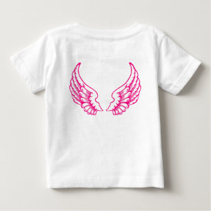 Bebé El ángel se va volando la camiseta de los rosas