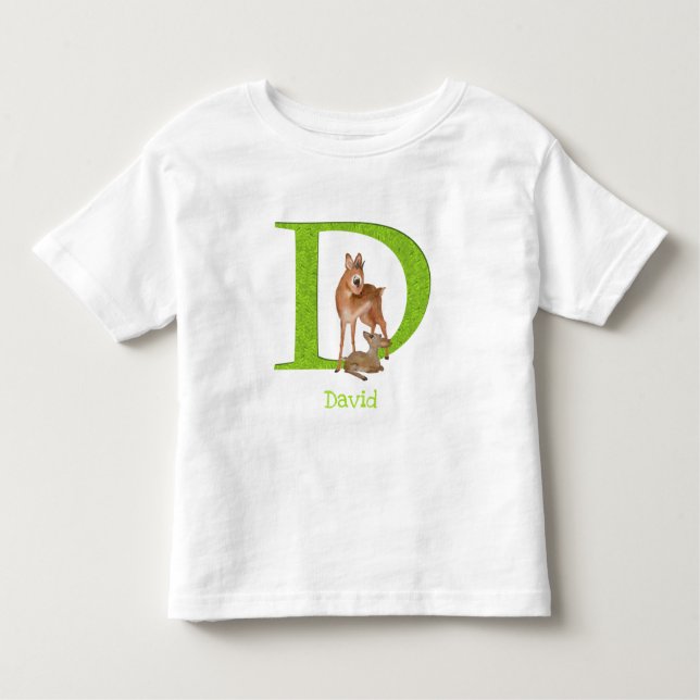 Bebé El animal ABC D es para camiseta de dik-dik (Anverso)