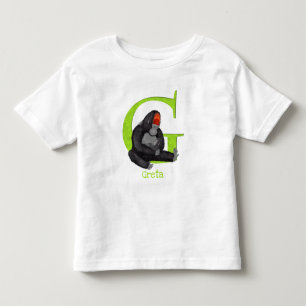 Bebé El animal ABC G es para la camiseta de gorila