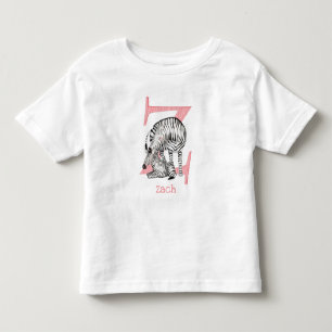 Bebé El animal ABC Z es para la camiseta de cebra