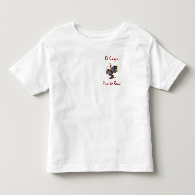 Bebé EL Coqui, la camiseta del niño de Puerto Rico (Anverso)