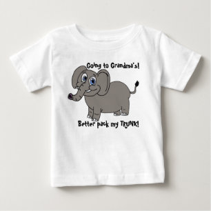Bebé El ir a la camiseta del niño del elefante de la
