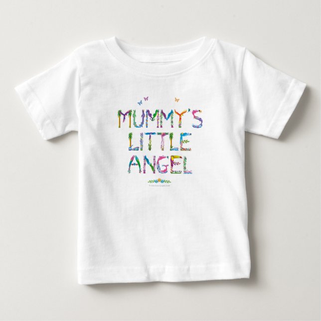 Bebé El pequeño ángel de la mamá - camiseta para bebés (Anverso)