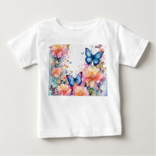 Bebé Elegancia fluida: Camiseta De Inspiración Mariposa