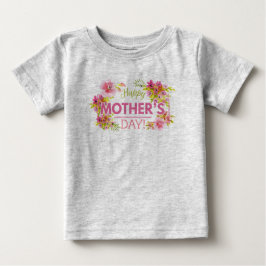 Bebé Elegante Floral feliz Día de la Madre | Camiseta