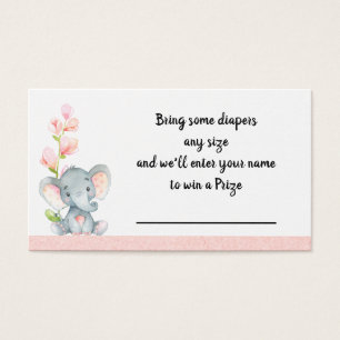 Bebé Elephant Diaper Raffle Insert