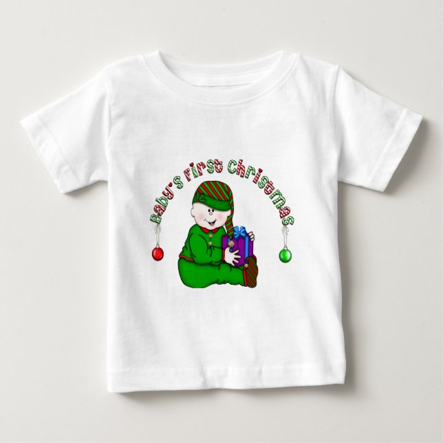 Bebé Elf Blanco Primeras camisetas y regalos de Na (Anverso)