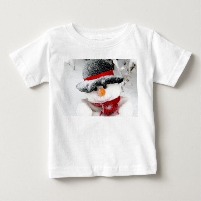 Bebé Embroma la camiseta del muñeco de nieve (Anverso)