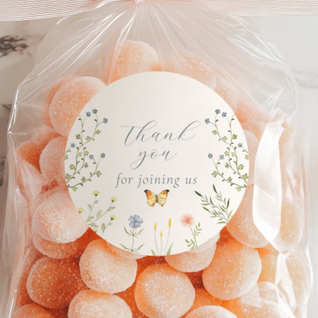 Bebé en Bloom Baby Shower Gracias Pegatinas (Subido por el creador)