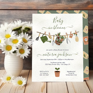 Bebé en Bloom Boho Garden Invitación a Baby Shower