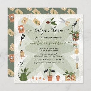 Bebé en Bloom Boho Garden Invitación a Baby Shower