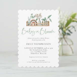 Bebé En Bloom Sage Boho Juguetes Invitación A La D