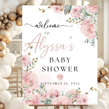 Bebé en Bloom Signo de Bienvenida de Baby Shower B