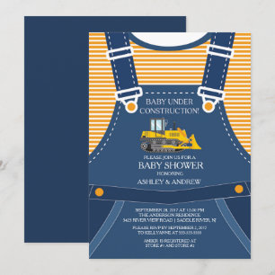 BEBÉ EN CONSTRUCCIÓN Invitación Baby Shower