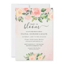 Bebé en Flor | Baby Shower Floral Rosa y Melocotón