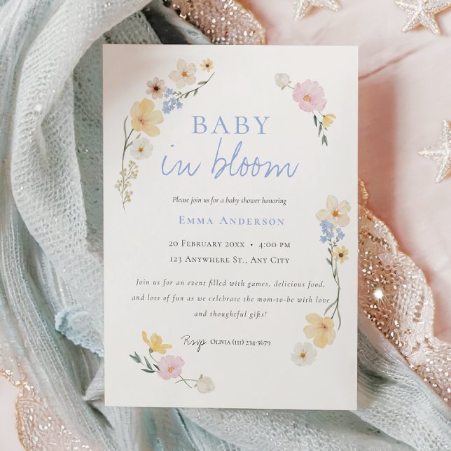 Bebé en flor bebé Invitación a la ducha (Subido por el creador)