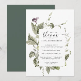 Bebé en Flor | Ducha de bebé de verde floral