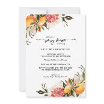 Bebé en flor | Invitación a Citrus Baby Shower