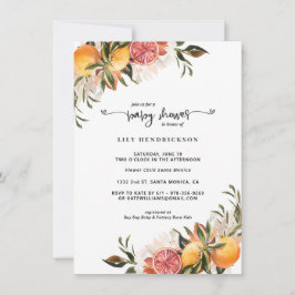 Bebé en flor | Invitación a Citrus Baby Shower