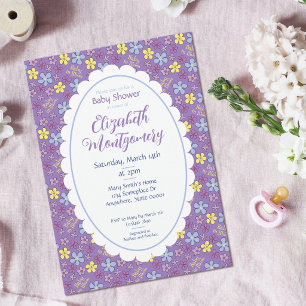 Bebé en Flor Invitación Caprichosa de Baño para Be
