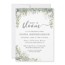 Bebé en Flor | Invitación de Baby Shower de Floral