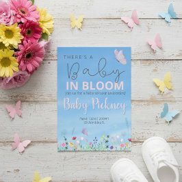 Bebé en flor. Invitación de baby shower de primave