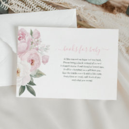 bebé en flor libros de flores rosadas para tarjeta