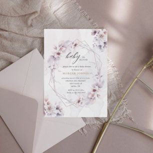 bebé en flor otoño floral bebé ducha invitación