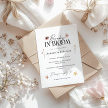 Bebé en flor silvestre invitación a la ducha de be