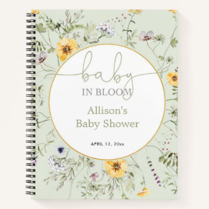 Bebé en flor Wildflowers libro de visitas para beb