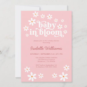 Bebé en la invitación de Baby Shower a Daisy Rosa