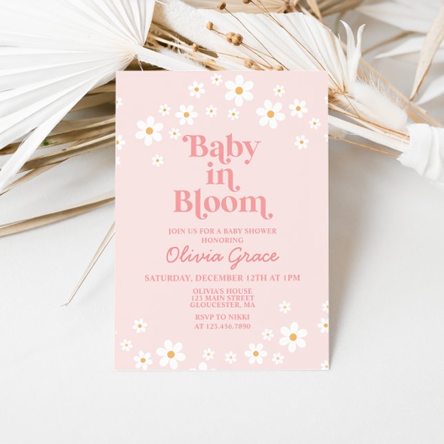 Bebé en la invitación de Baby Shower a Daisy Rosa (Subido por el creador)