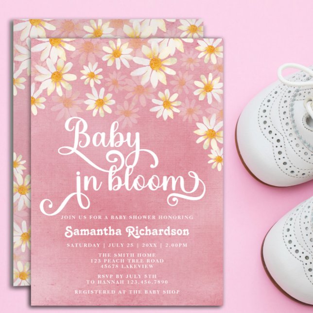 Bebé en la invitación de Baby Shower a Daisy Rosa (Subido por el creador)
