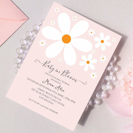 Bebé en la invitación de Baby Shower a Daisy Rosa