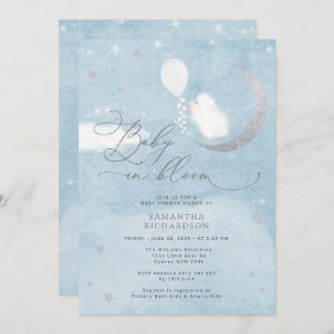 Bebé en la invitación de Baby Shower de Bloom Lamb