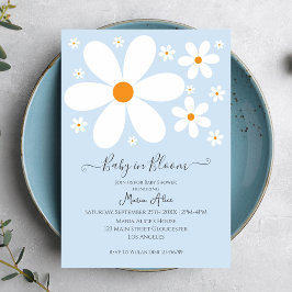 Bebé en la invitación de Baby Shower de Blue Daisy