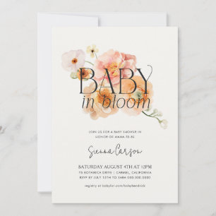 Bebé en la invitación de Baby Shower por la paz en